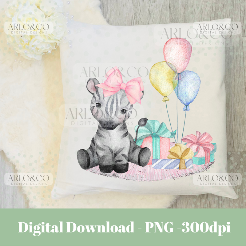 baby-pink-zebra-watercolour-balloons-and-gifts-digital-download