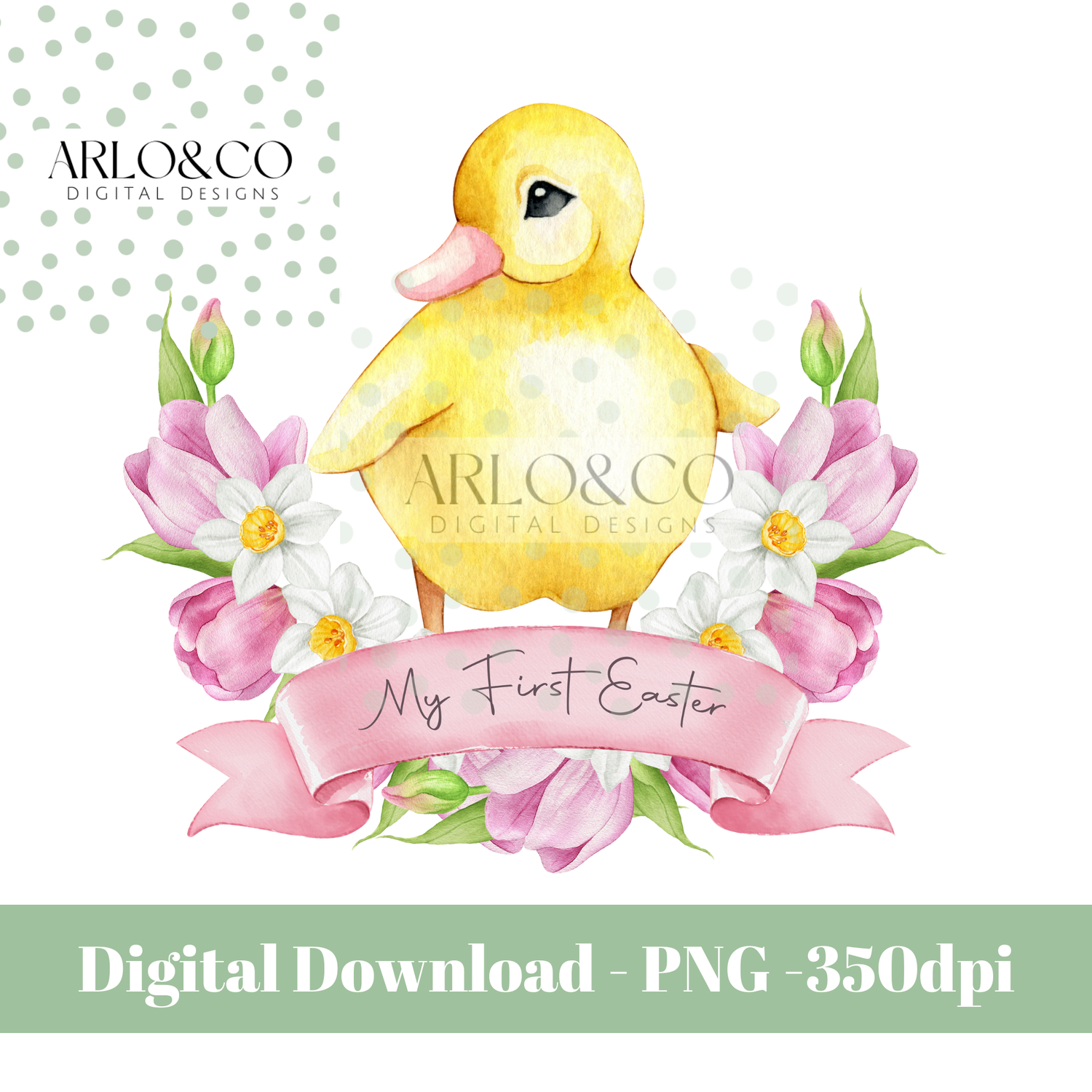 my-first-easter-spring-duckling-and-banner-digital-download