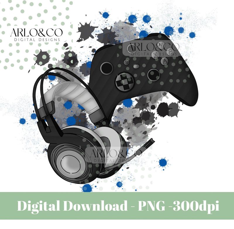 black-and-blue-gaming-xbox-inspired-gamer-digital-download