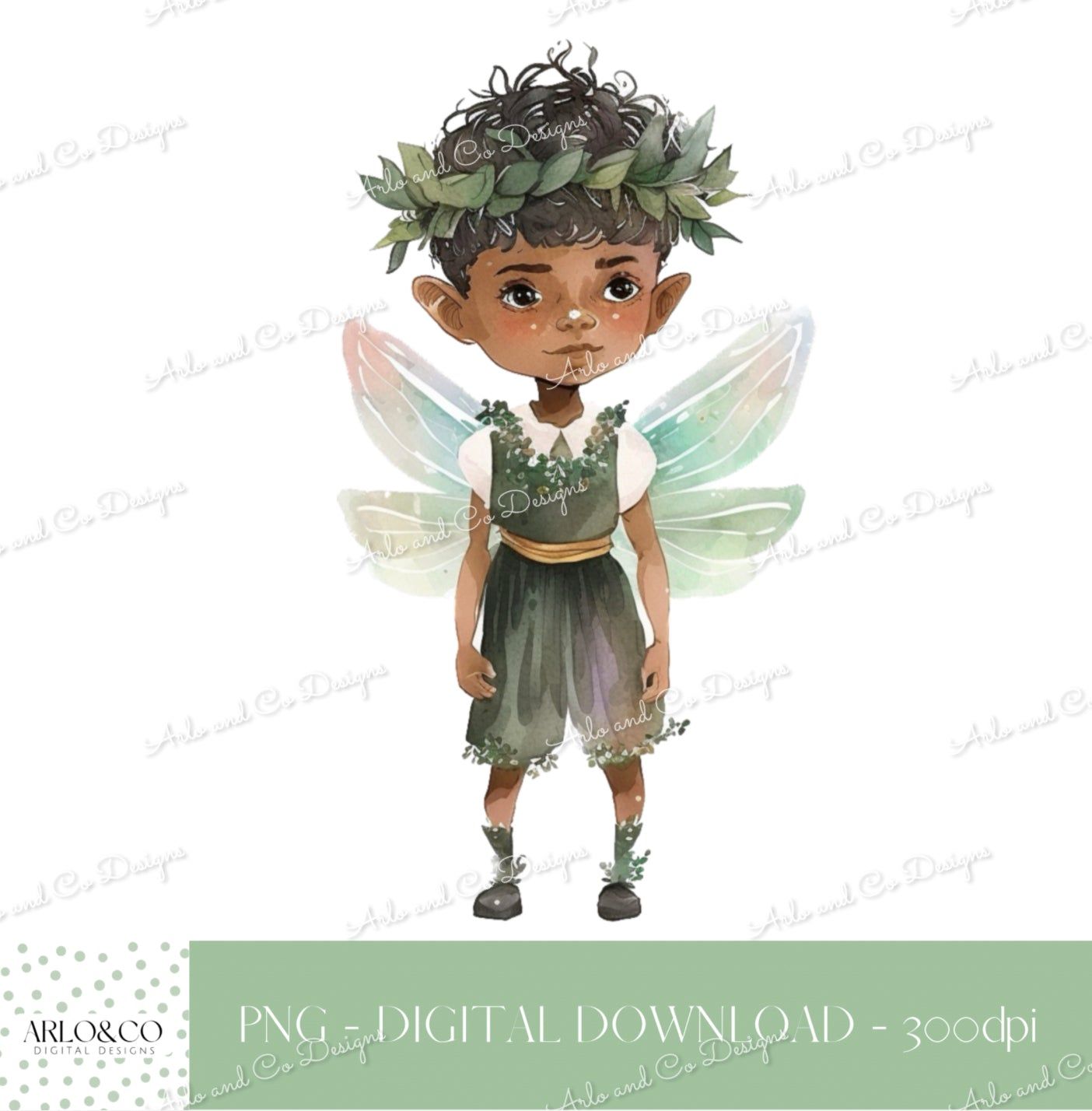 fairy-dark-skin-boy-digital-download