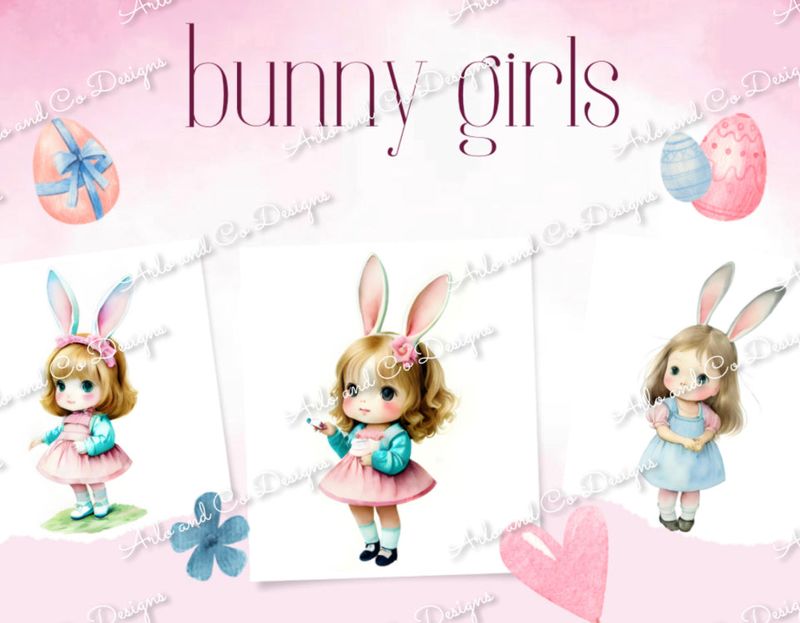 bunny-kids-watercolour-bundle-set-digital-download