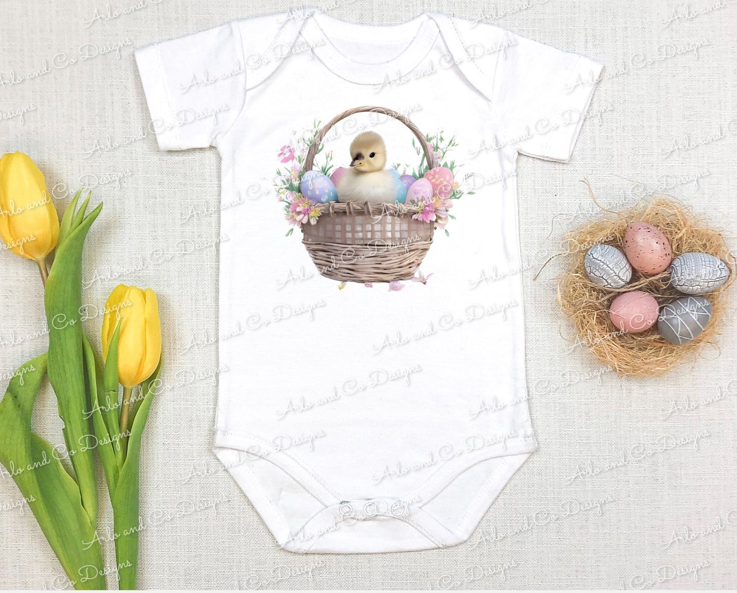 easter-duckling-baskets-watercolour-bundle-set-digital-download