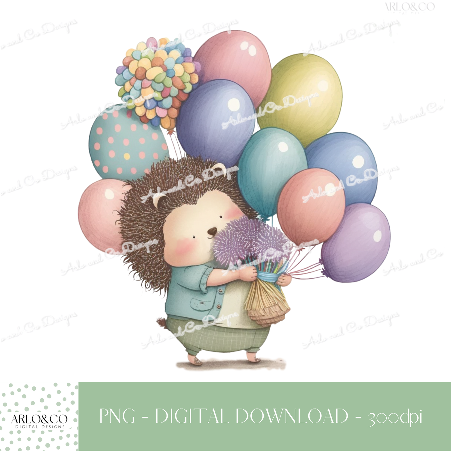 party-hedgehog-digital-download