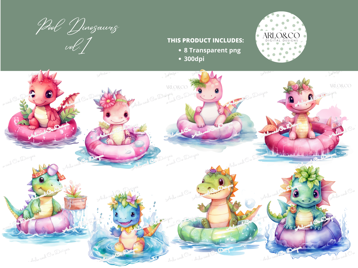 pool-dinosaurs-set-of-8-vol-1-digital-download
