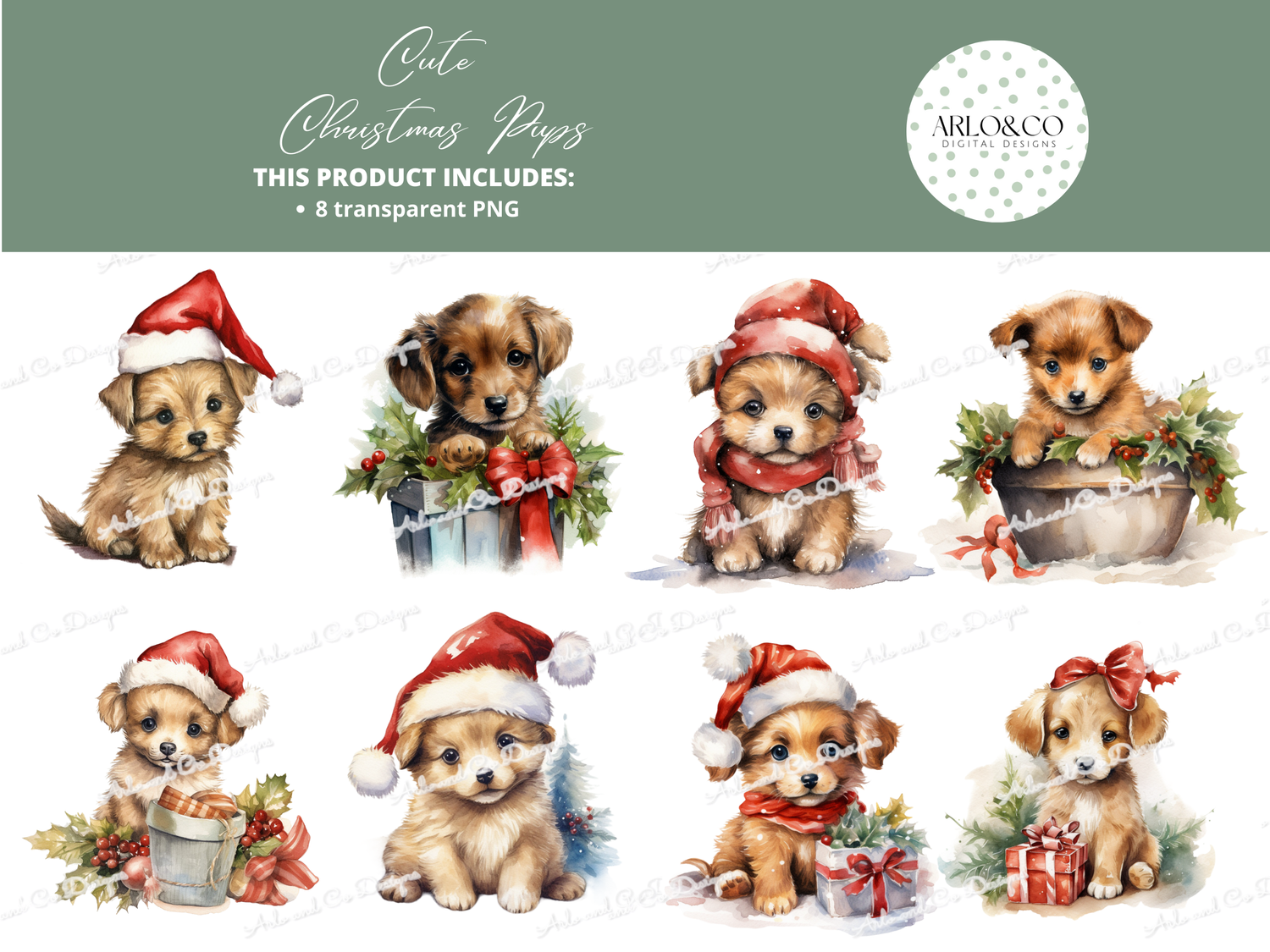 cute-christmas-puppy-bundle-digital-download
