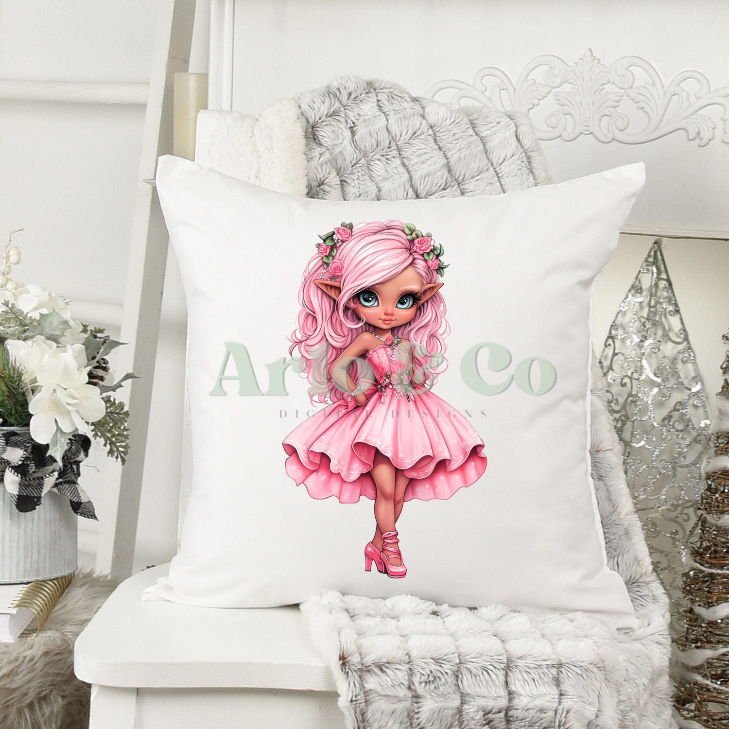 cute-pink-christmas-elf-girl-digital-download