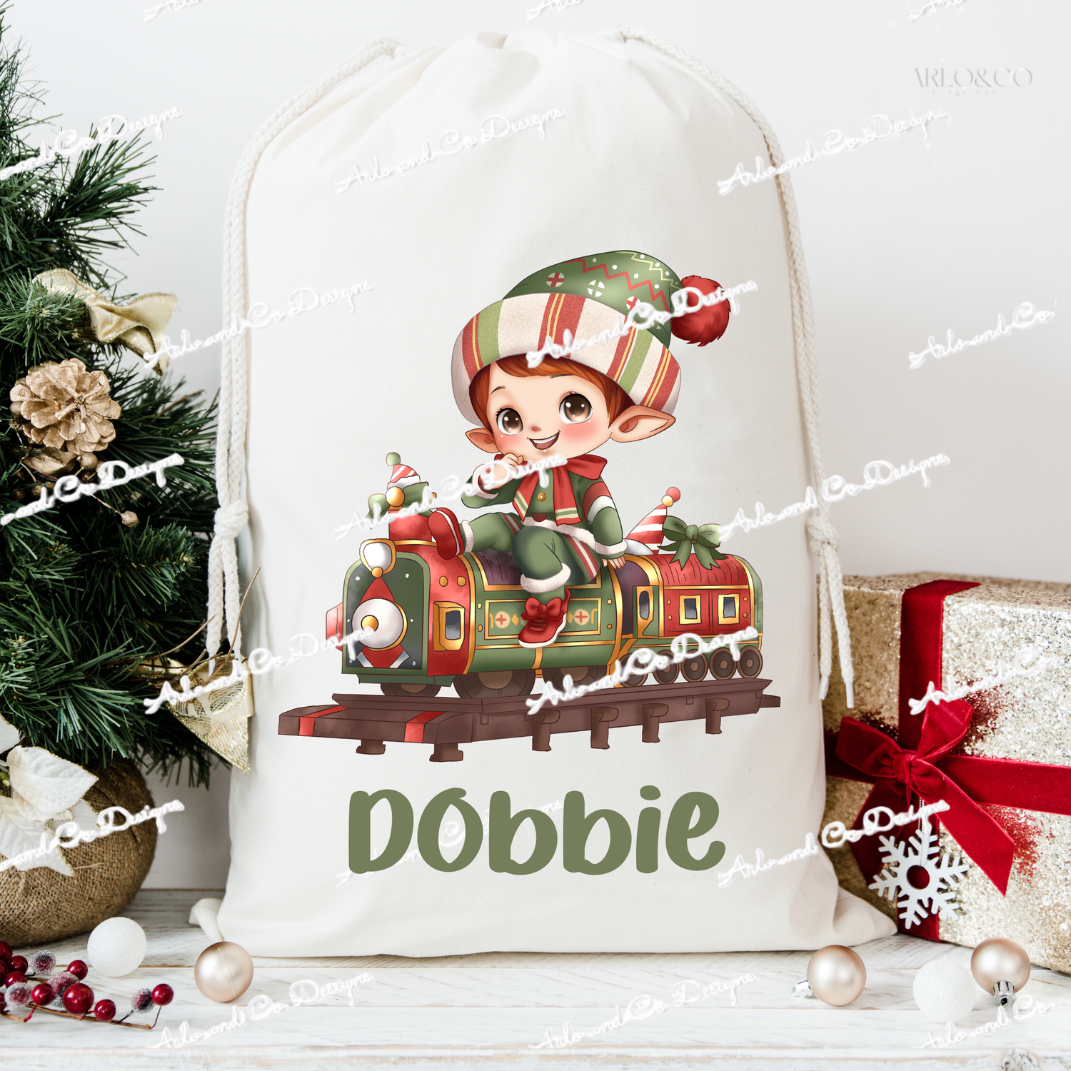 dobbie-little-christmas-elf-on-a-train-character-boys-digital-download