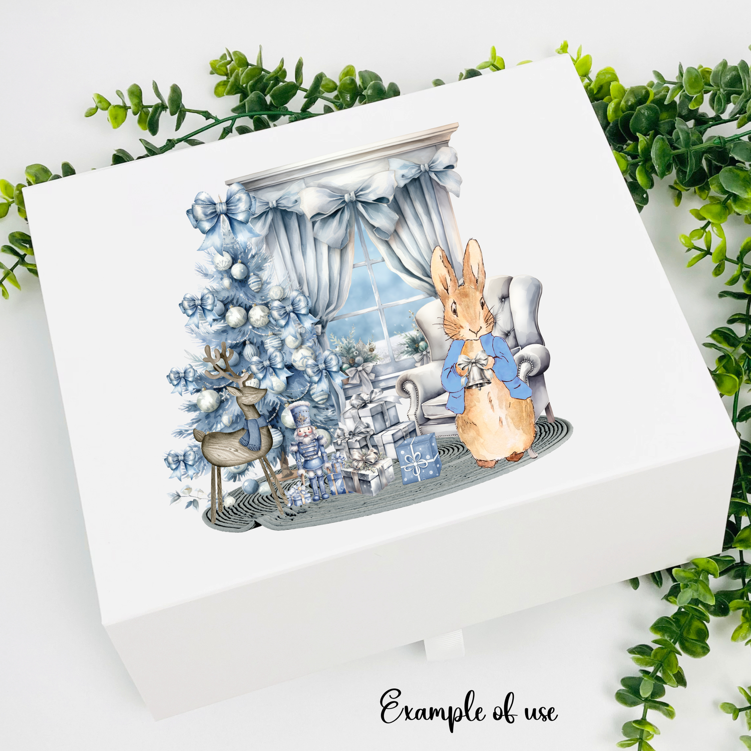 christmas-blue-grey-clipart-digital-download