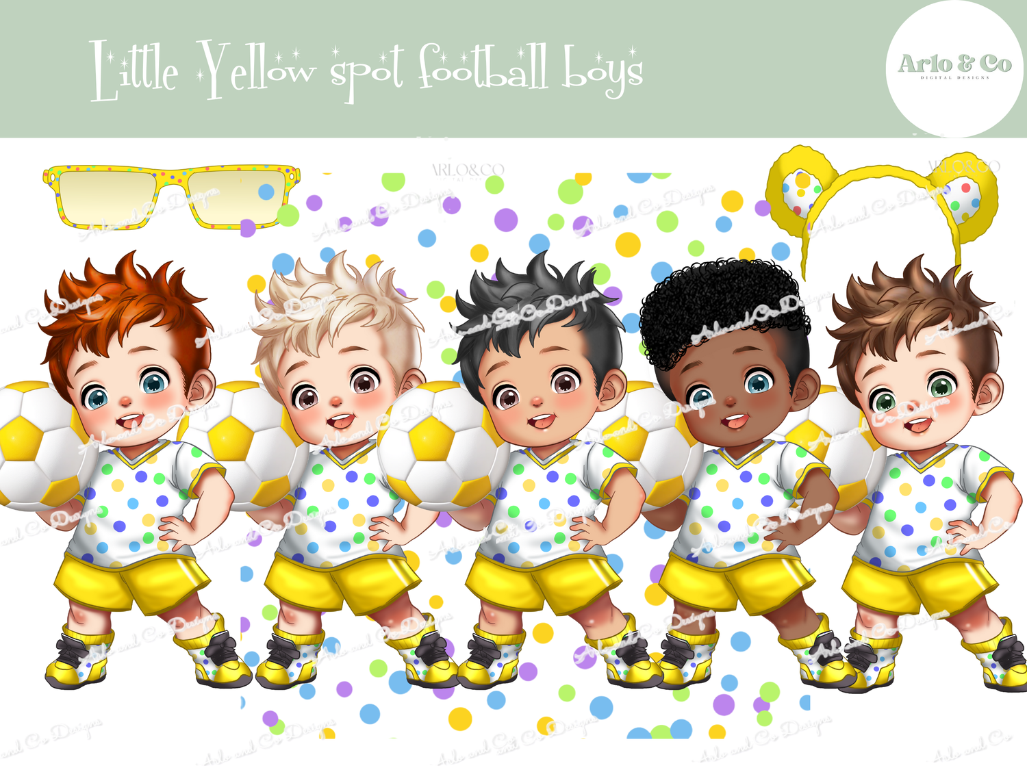 spotty-little-footballer-boys-character-dolls-clipart-set-fashion-doll-digital-download
