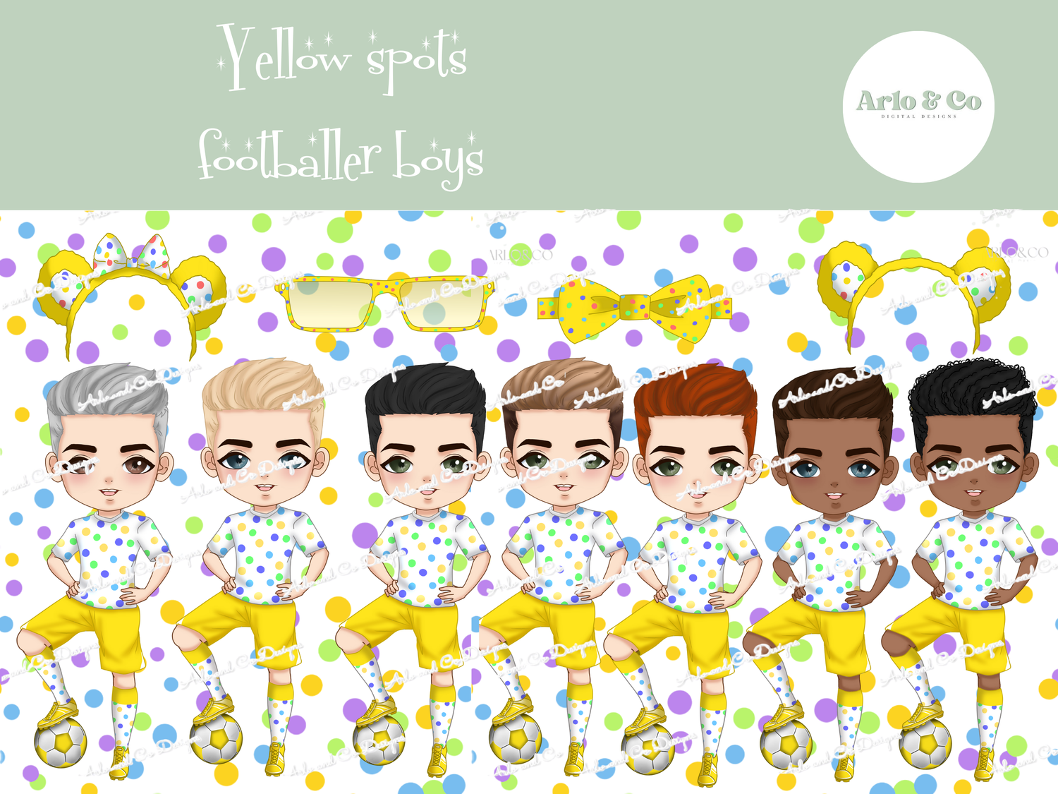 spotty-footballer-boys-character-dolls-clipart-set-fashion-doll-digital-download