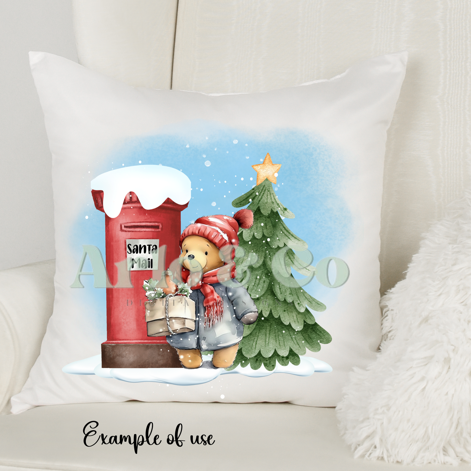 christmas-santa-mail-bear-clipart-design-set-digital-download
