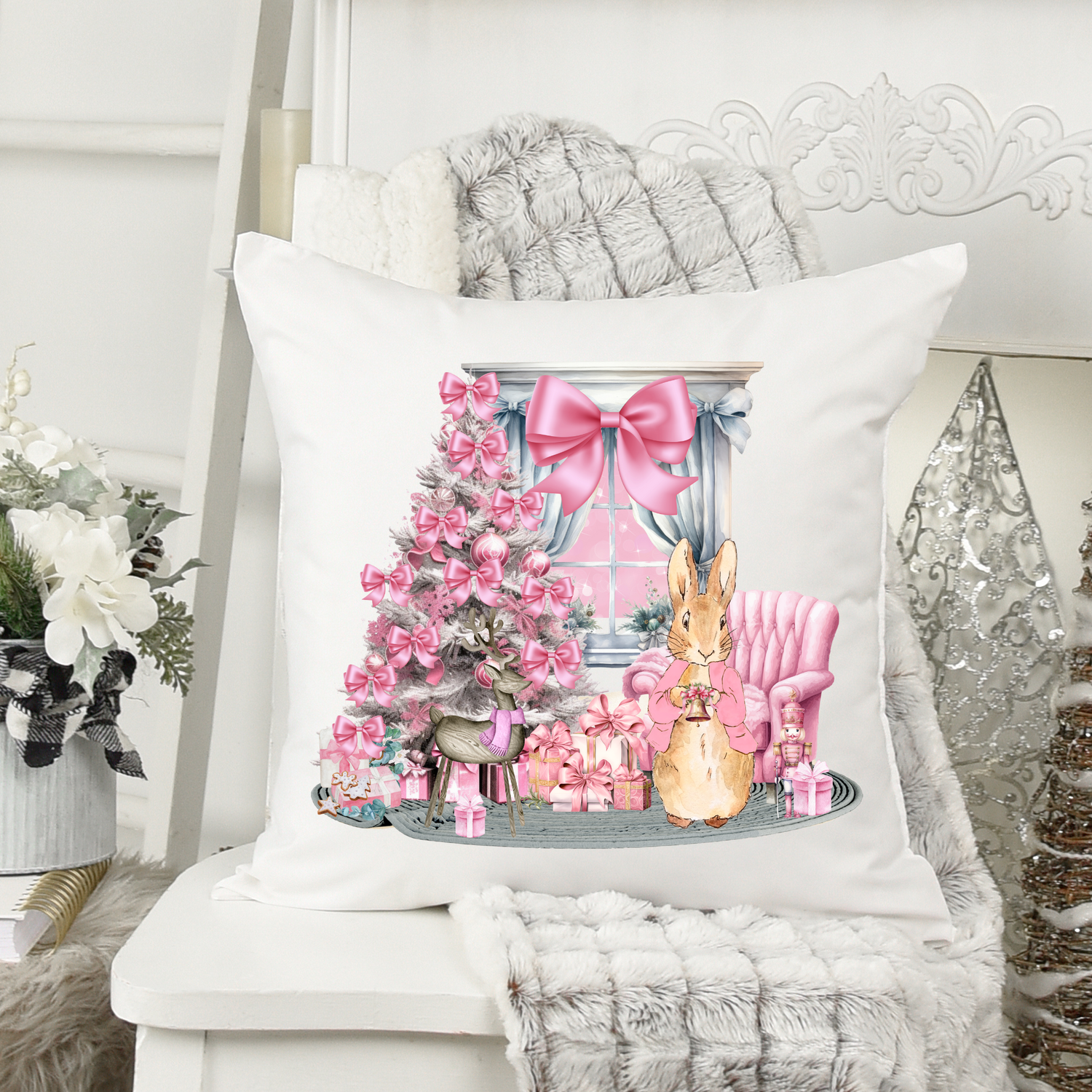 christmas-pink-bunny-clipart-digital-download