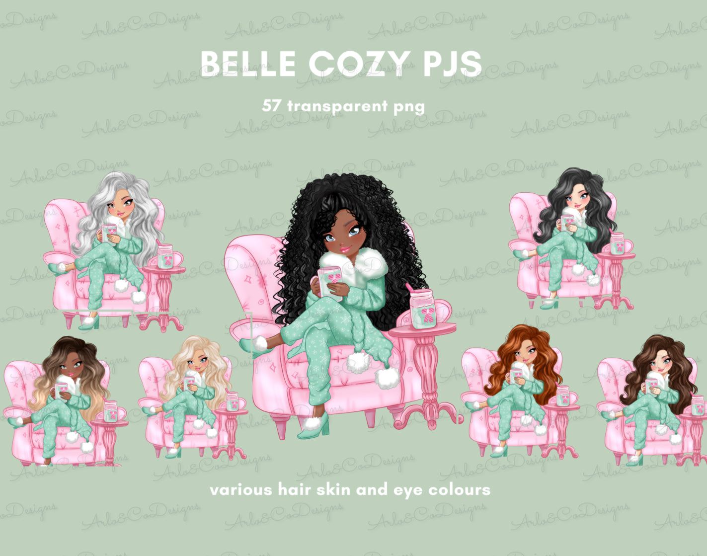 belle-cozy-christmas-pjs-character-doll-digital-download