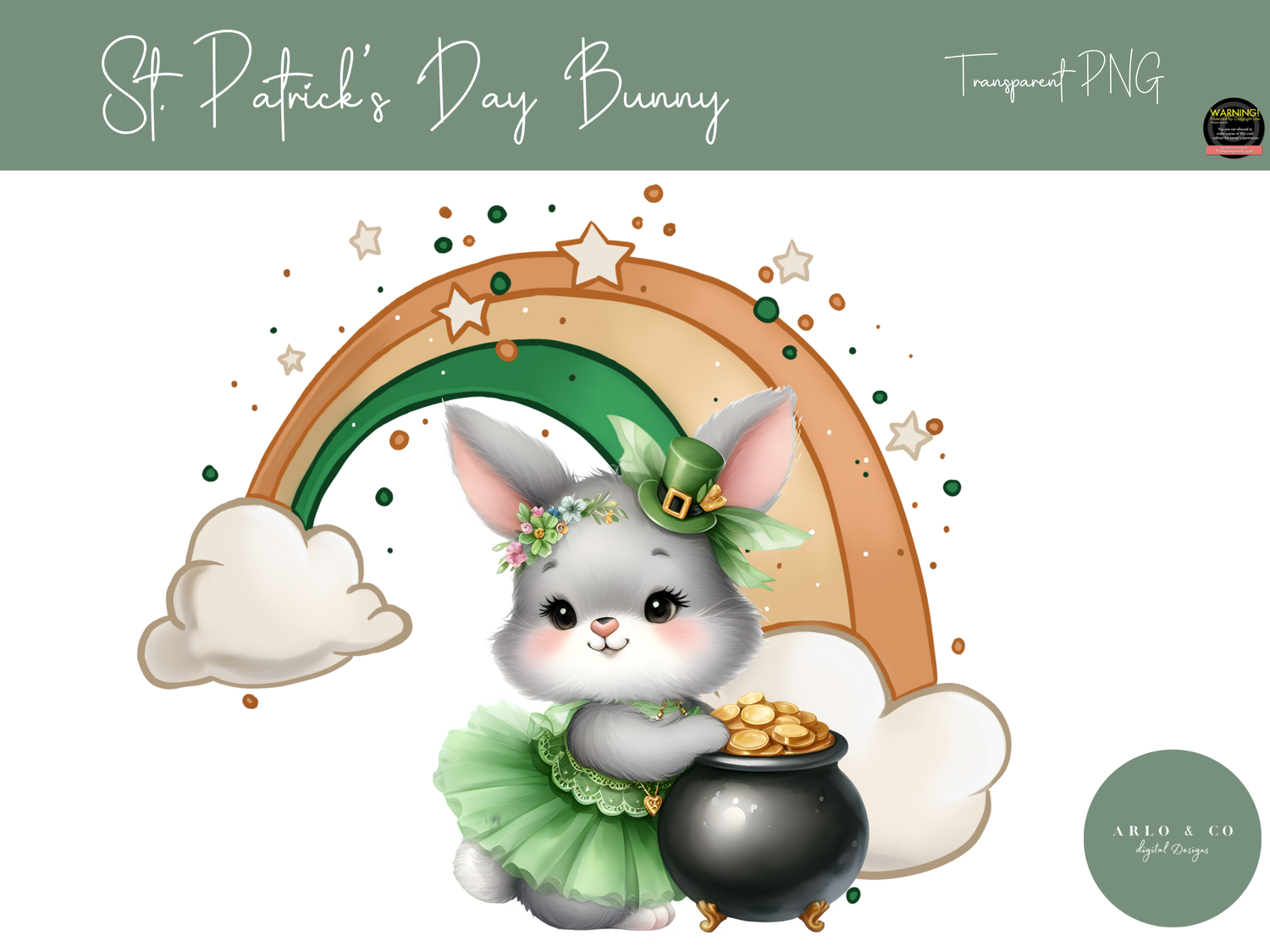 st-patricks-day-tutu-rainbow-bunny-clipart-set-digital-download