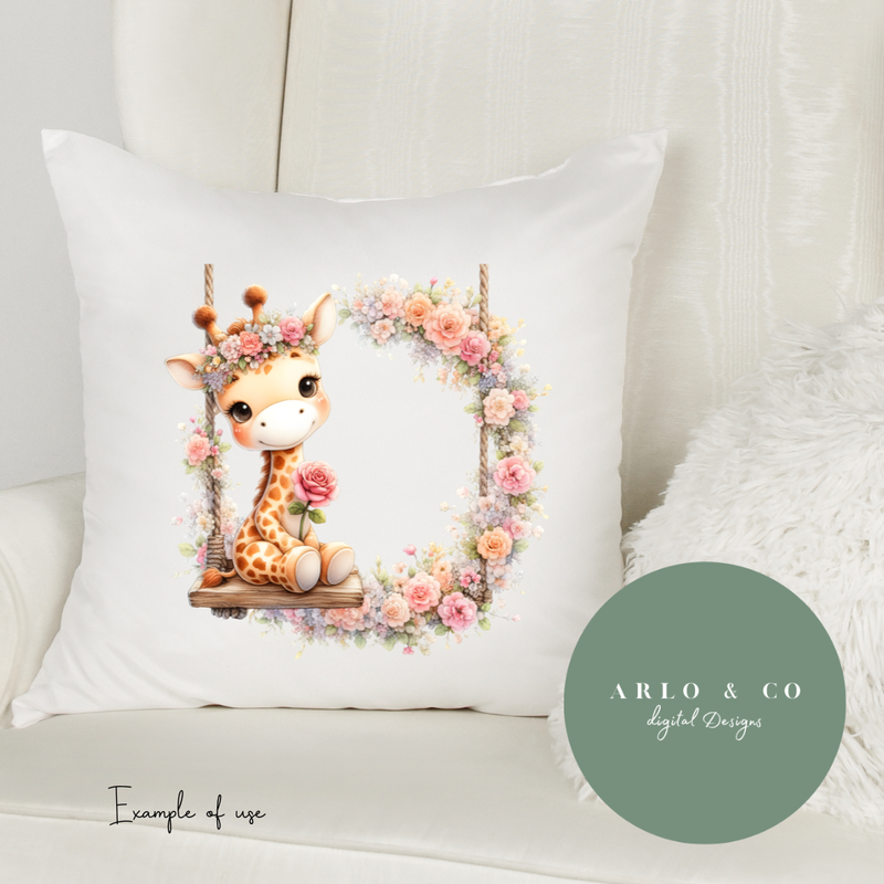 vintage-floral-baby-giraffe-clipart-set-digital-download