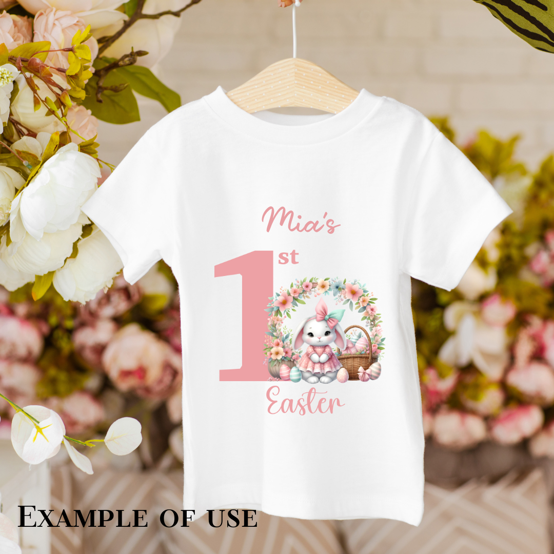 first-easter-pink-floral-white-bunny-clipart-set-digital-download