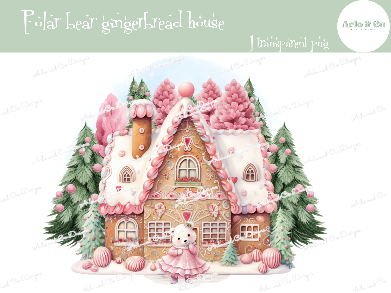 cute-ponk-christmas-polar-bear-gingerbread-house-clipart-png-digital-download