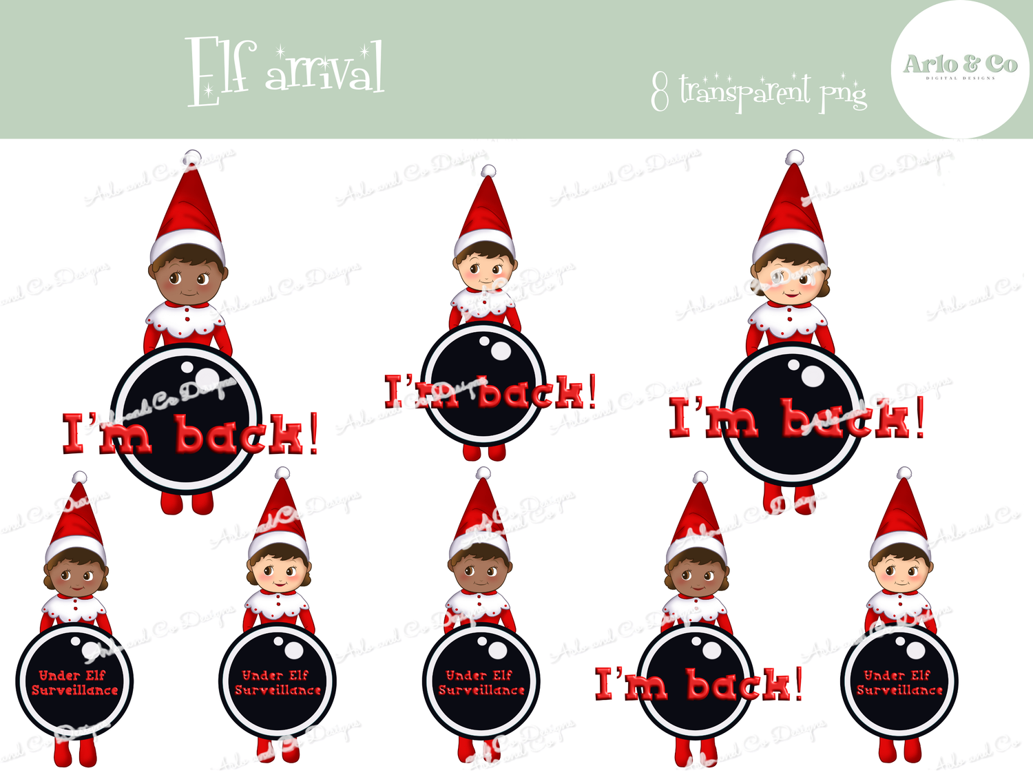 cheeky-christmas-elf-arrival-clipart-set-digital-download