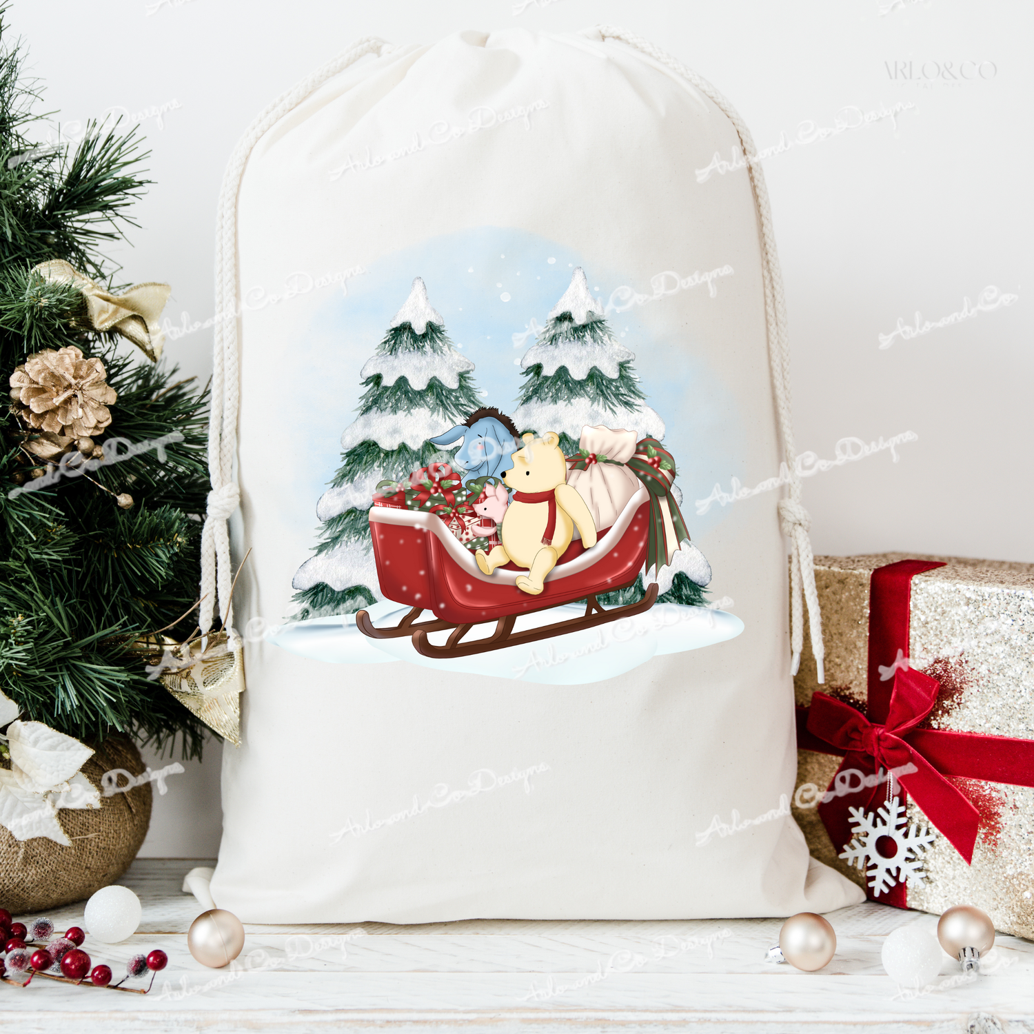 christmas-sleigh-night-bear-and-friends-clipart-digital-download