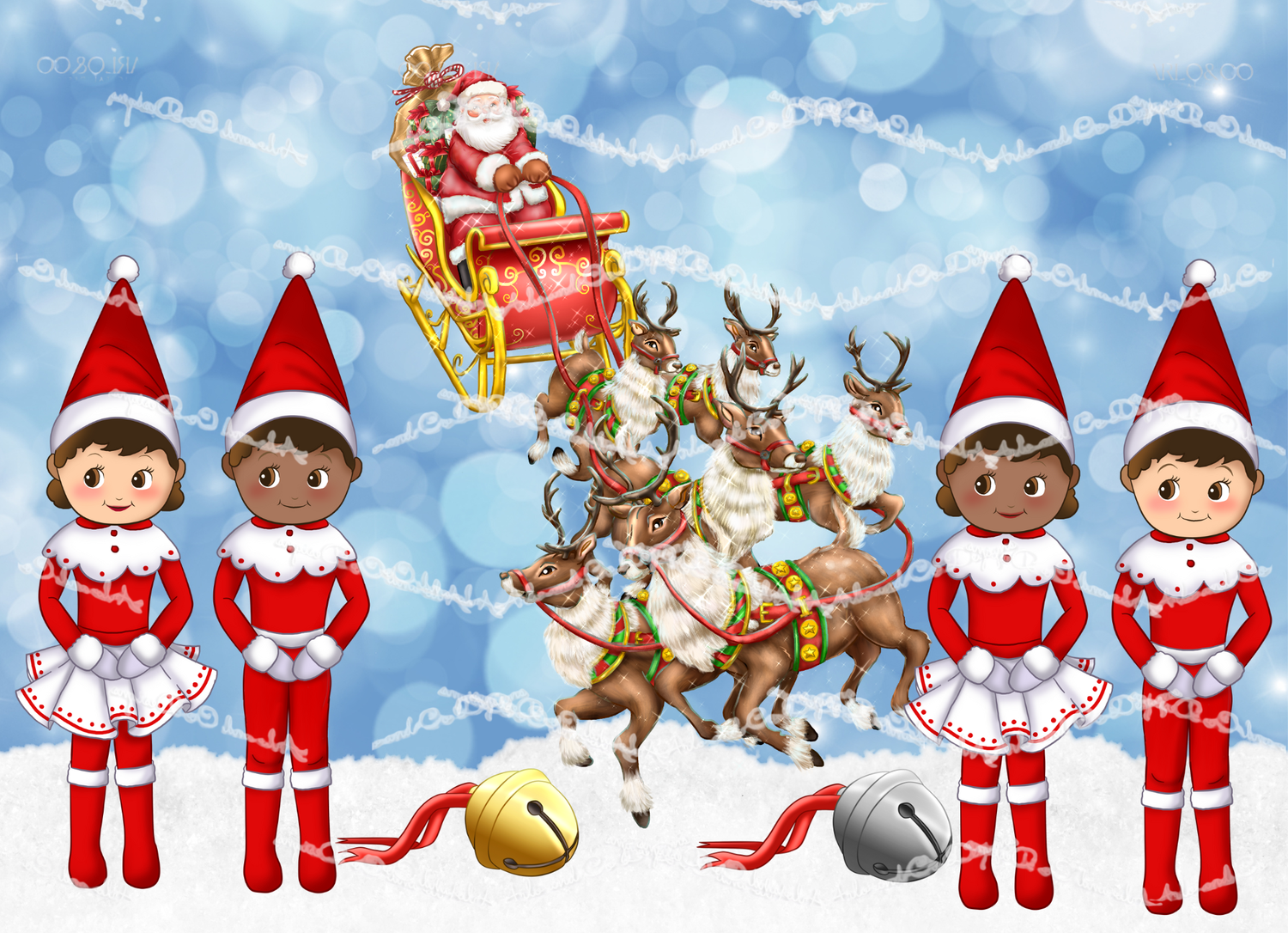 christmas-cheeky-elves-bells-and-santa-sleigh-clipart-set-digital-download