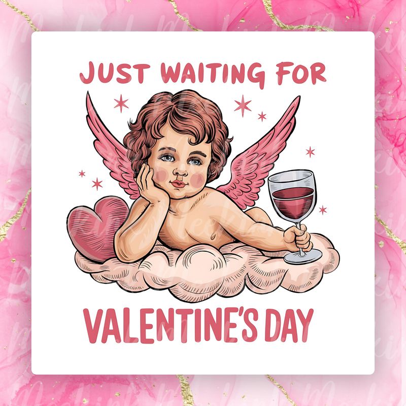 Cherub Valentines Decal