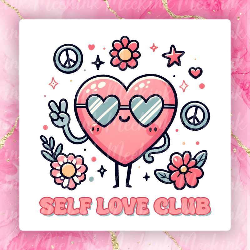 Self Love Club Valentines Decal