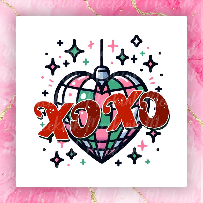 XOXO Heart Valentines Decal