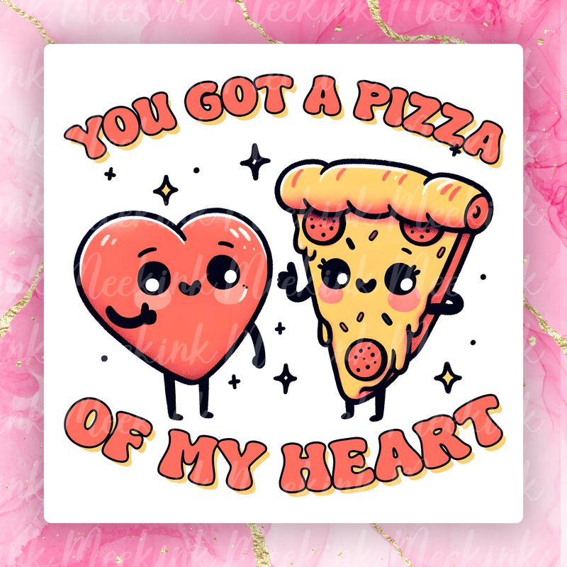 Pizza My Heart Valentines Decal