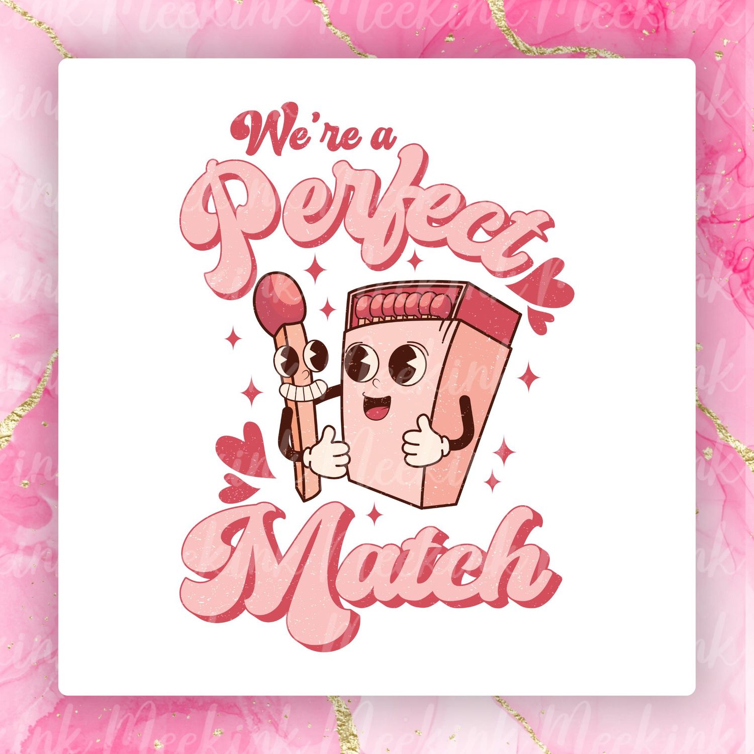 Perfect Match Valentines Decal