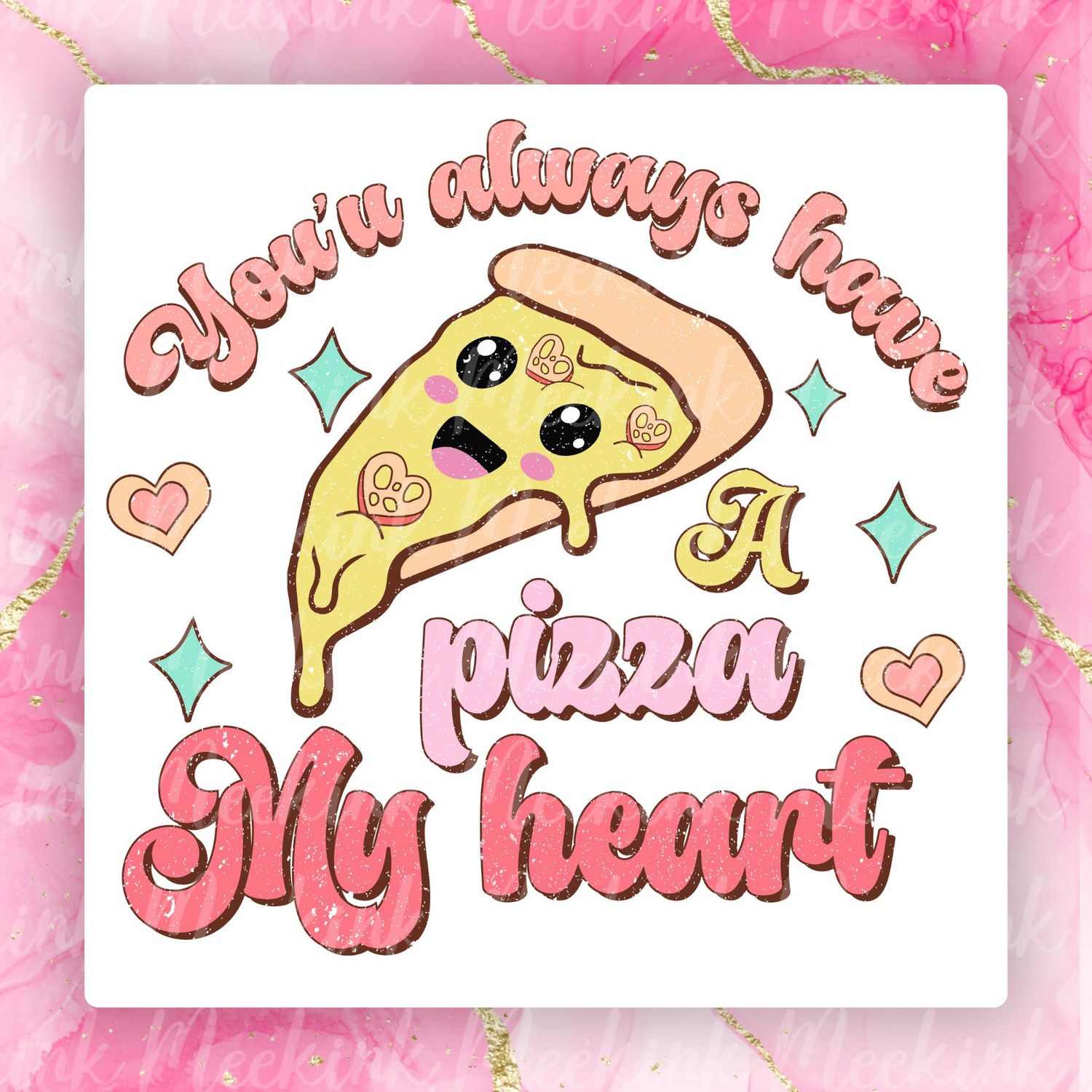 Pizza Valentines Decal