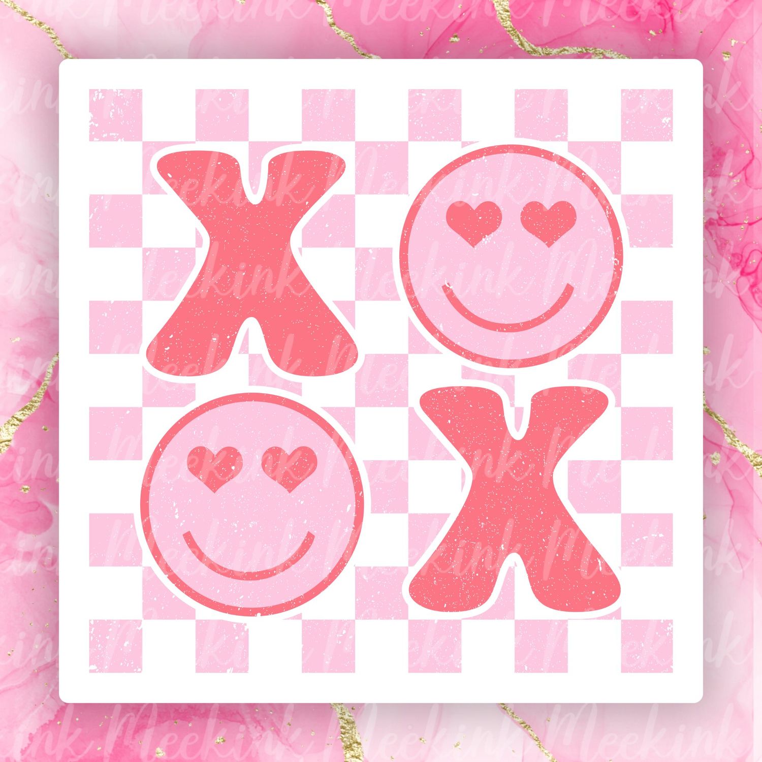 XOXO Retro Valentines Decal