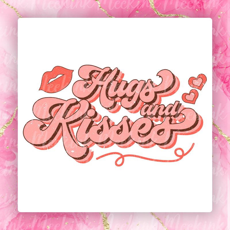 Hugs &amp; Kisses Valentines Decal