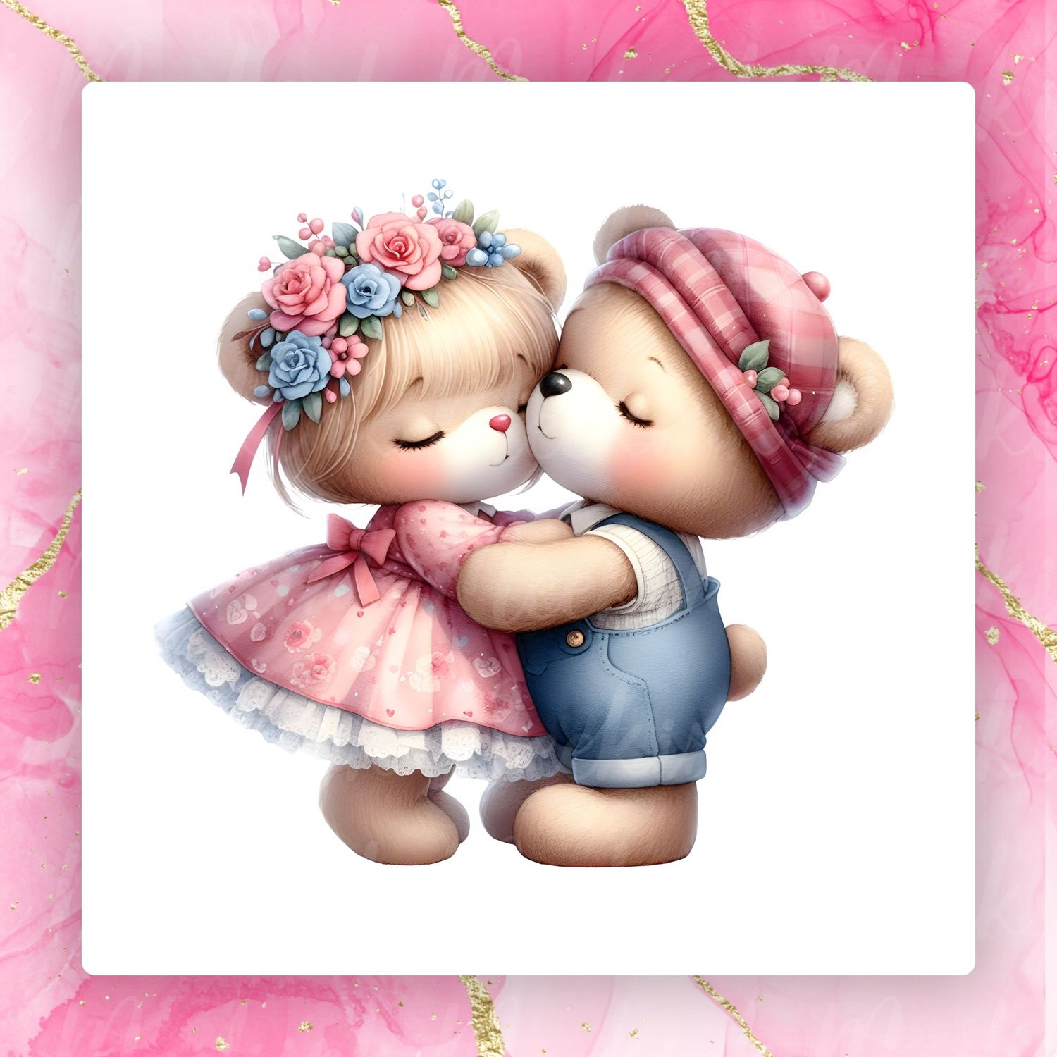 Love Bears 2 Valentines Decal