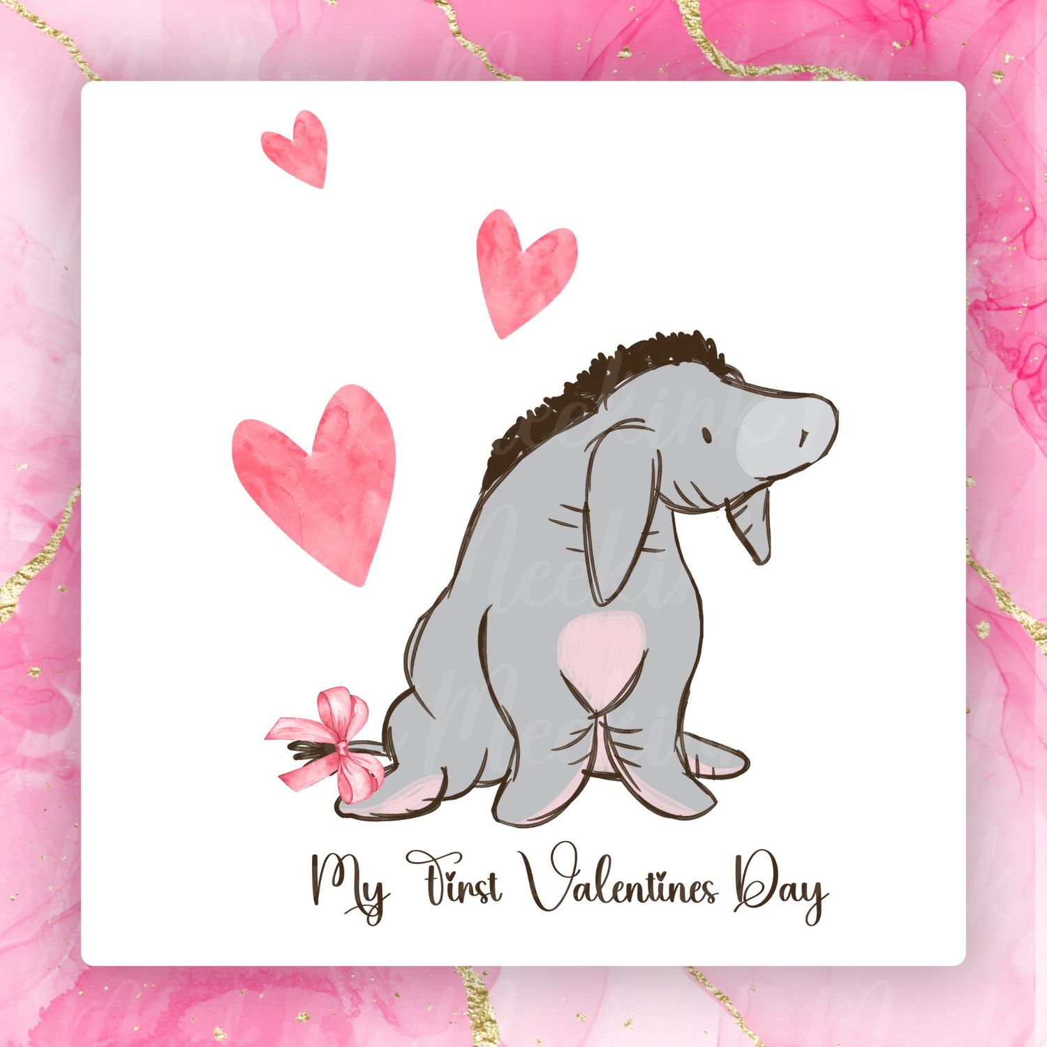 Donkey Valentines Decal