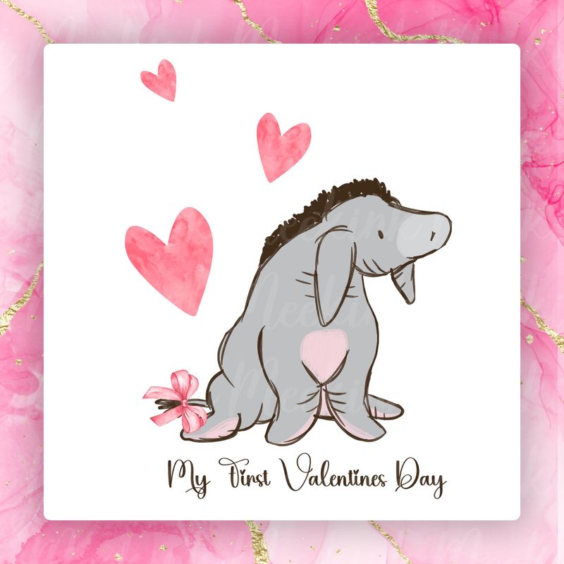 Donkey Valentines Decal