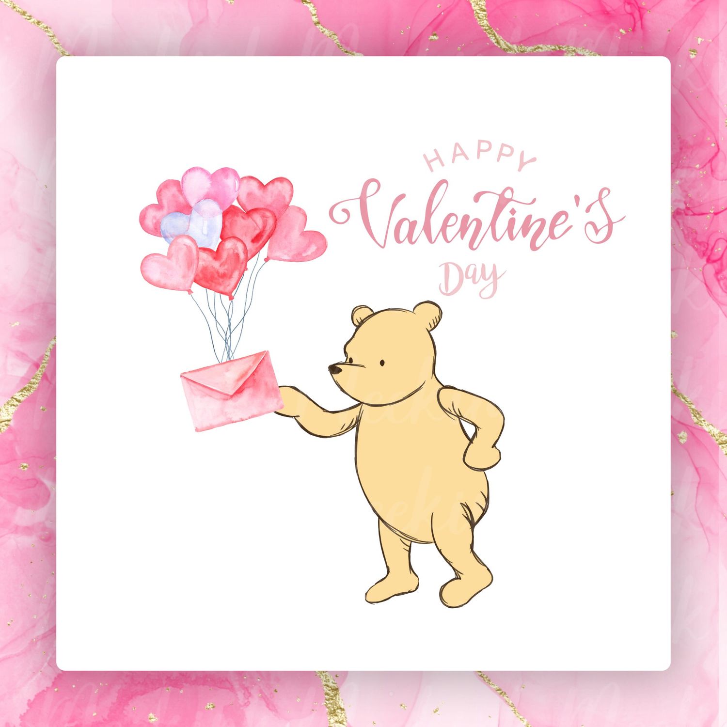 Bear Happy Valentines Decal