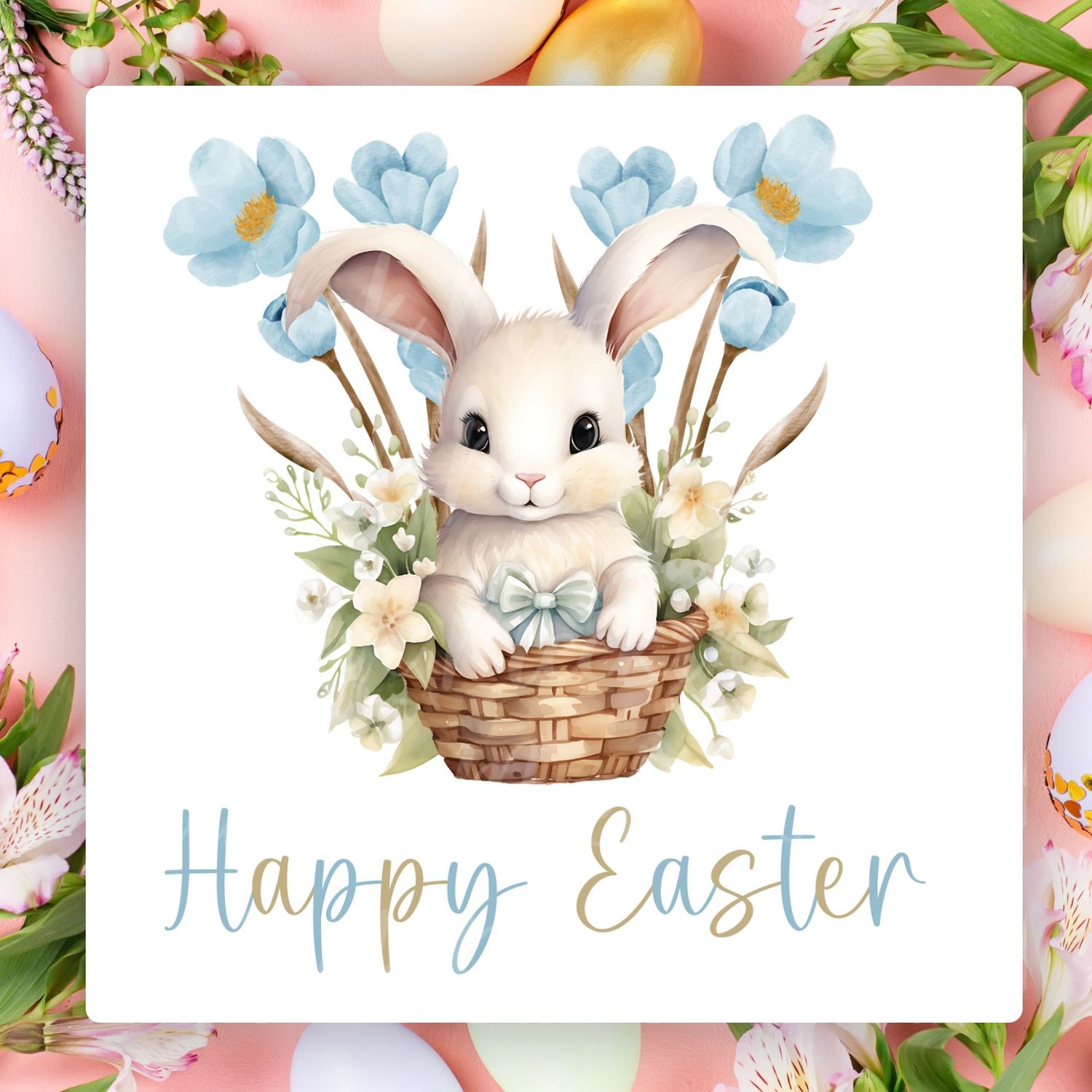 Baby Bunny Blue UVDTF or DTF Decal