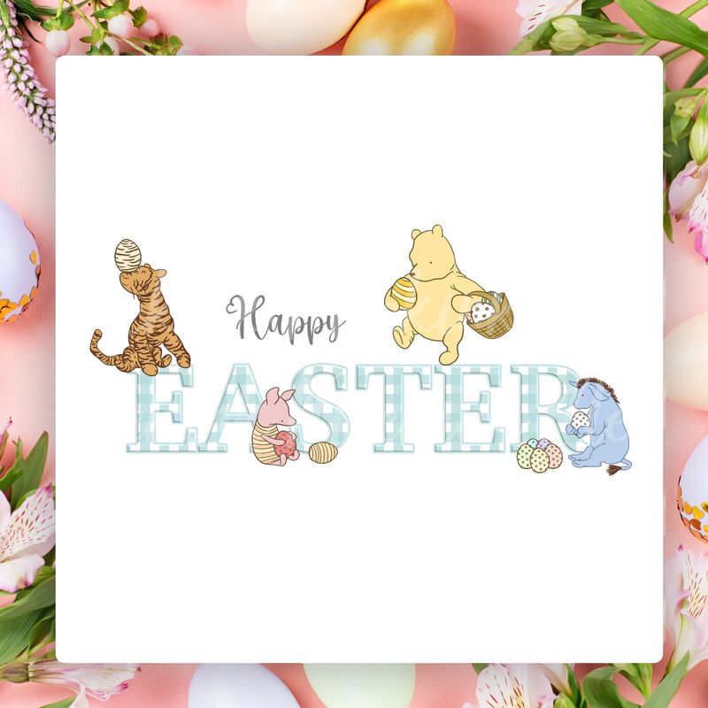 Happy Easter UVDTF or DTF Decal