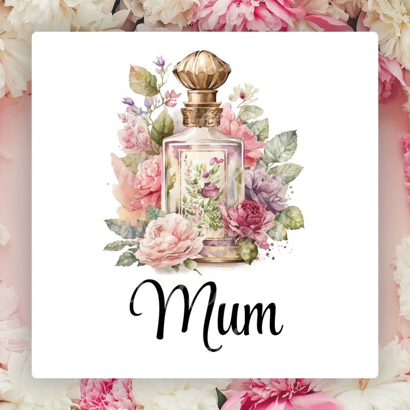 Vintage Pretty Perfume Floral MUM Mother&#39;s Day UVDTF or DTF Decal