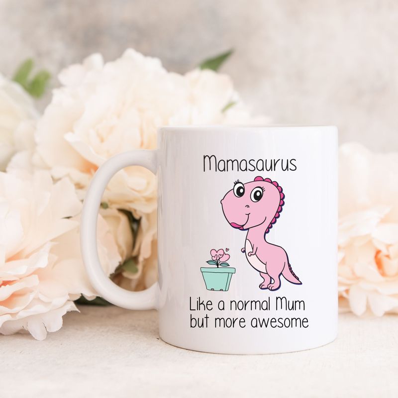Mamasaurus Pink UVDTF or DTF Decal