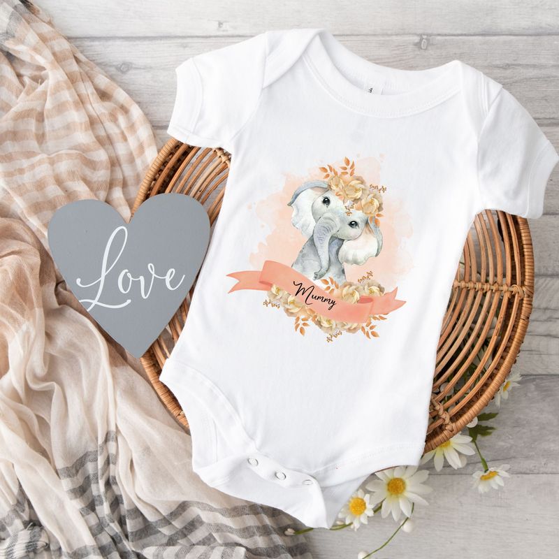 Mummy Elephant Banner Mother&#39;s Day UVDTF or DTF Decal