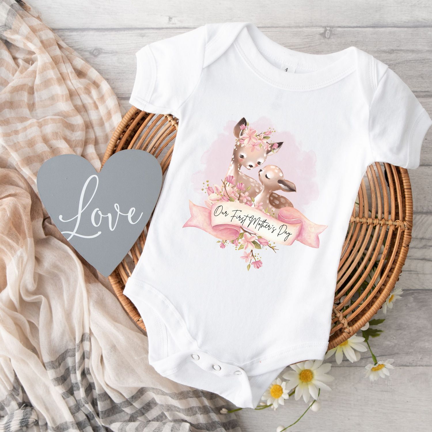 Our 1st Mother&#39;s Day Baby Deer UVDTF or DTF Decal