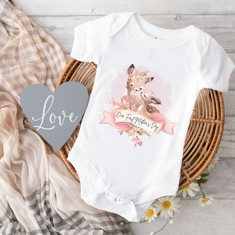 Our 1st Mother&#39;s Day Baby Deer UVDTF or DTF Decal