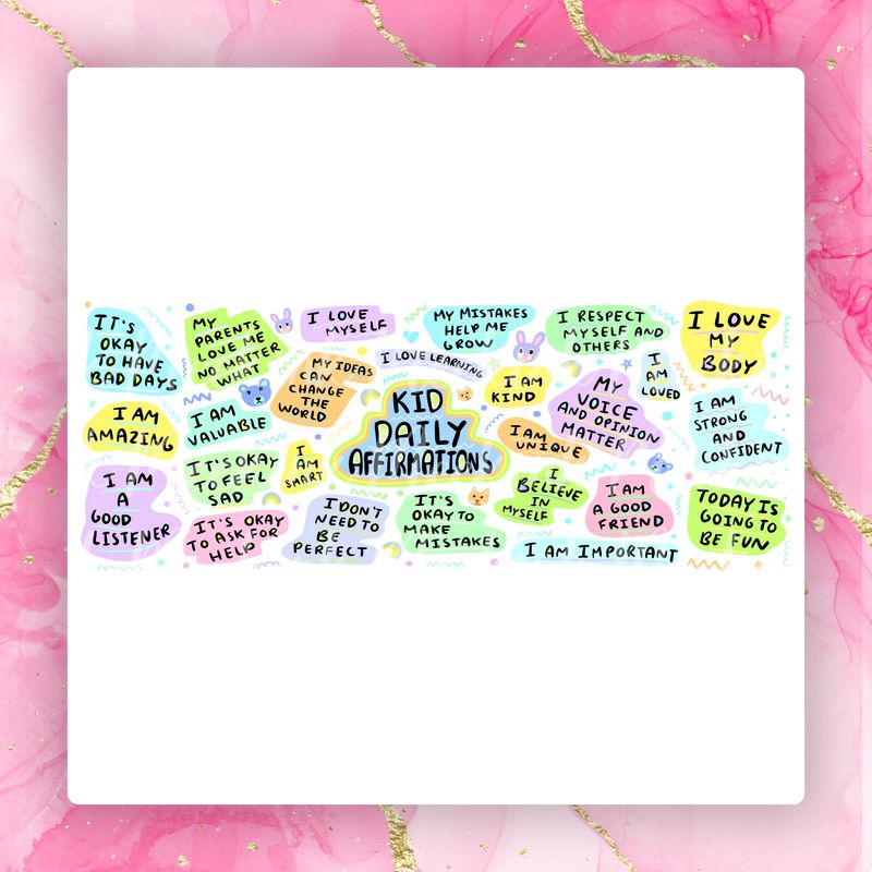 Kids Self Love 11oz UVDTF Cup Wrap
