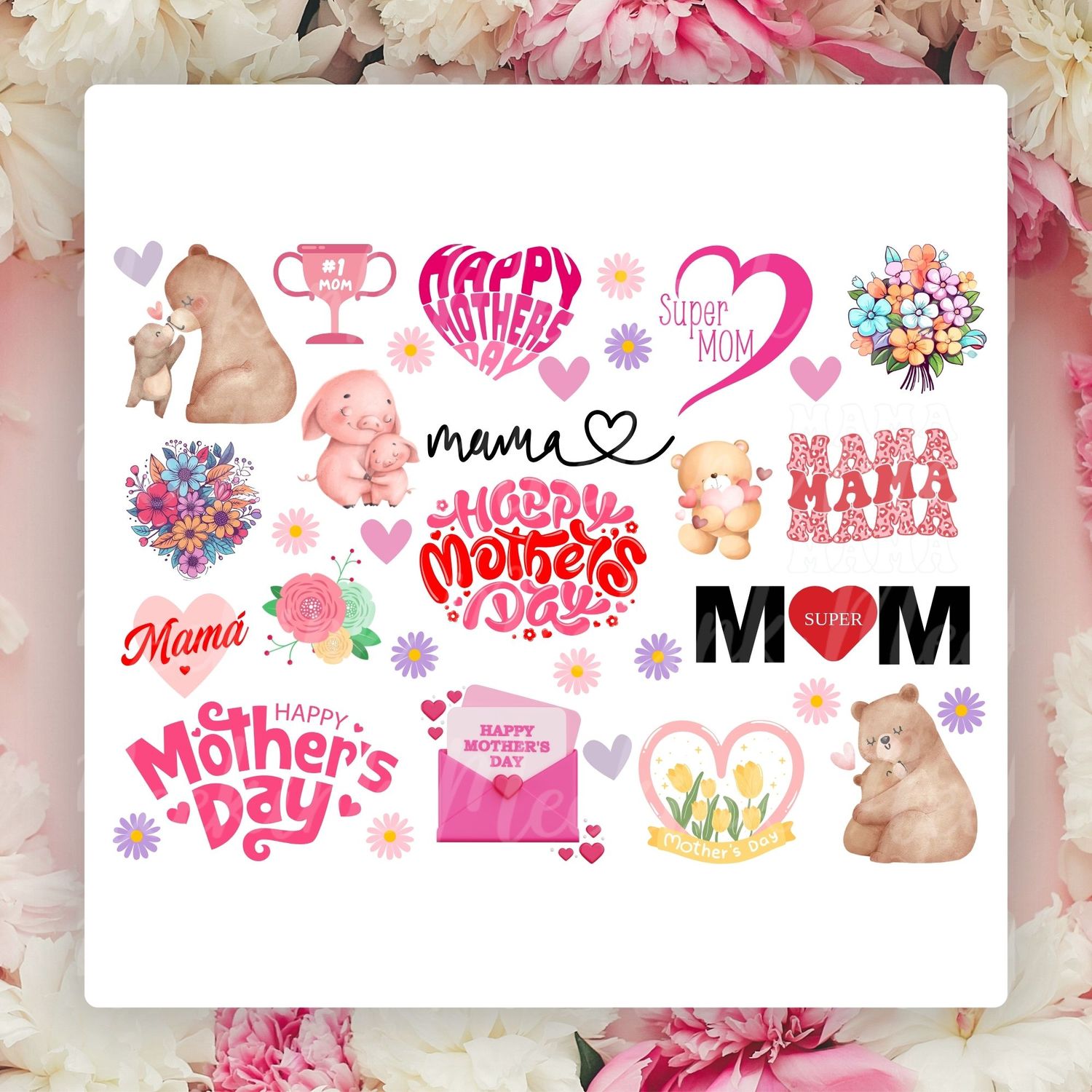 Mothers Day A4 Themed Sheet UVDTF or DTF