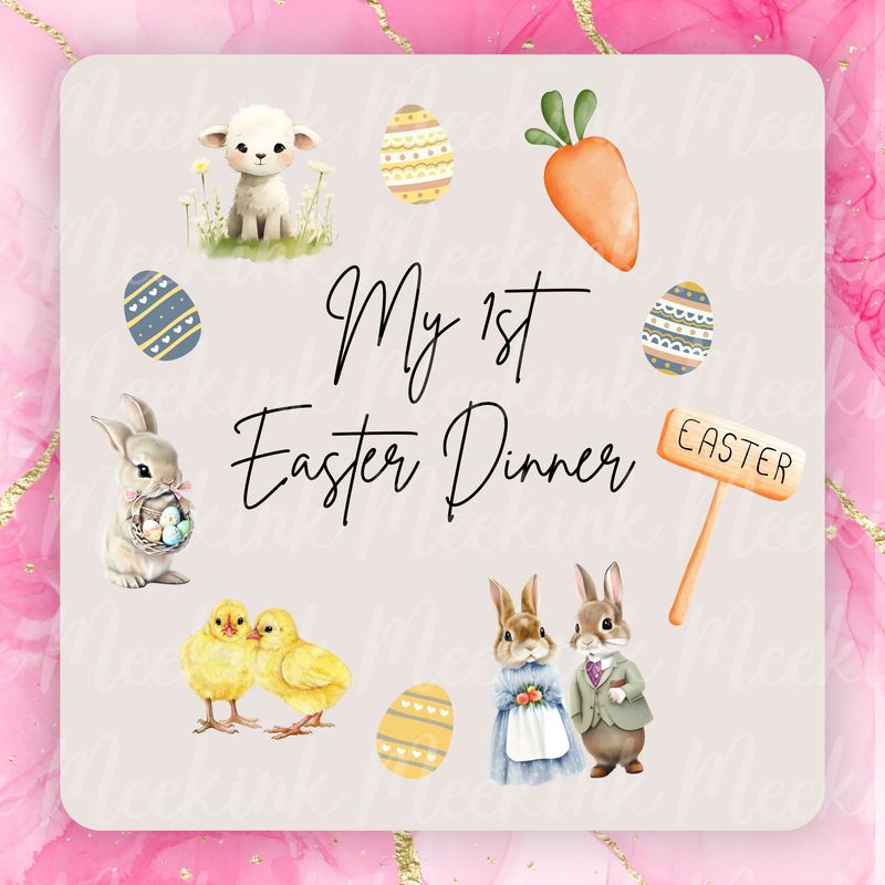 My 1st Easter Dinner PNG Digital Design