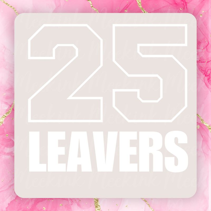 25 Leavers Template White Design 1 PNG Digital Design