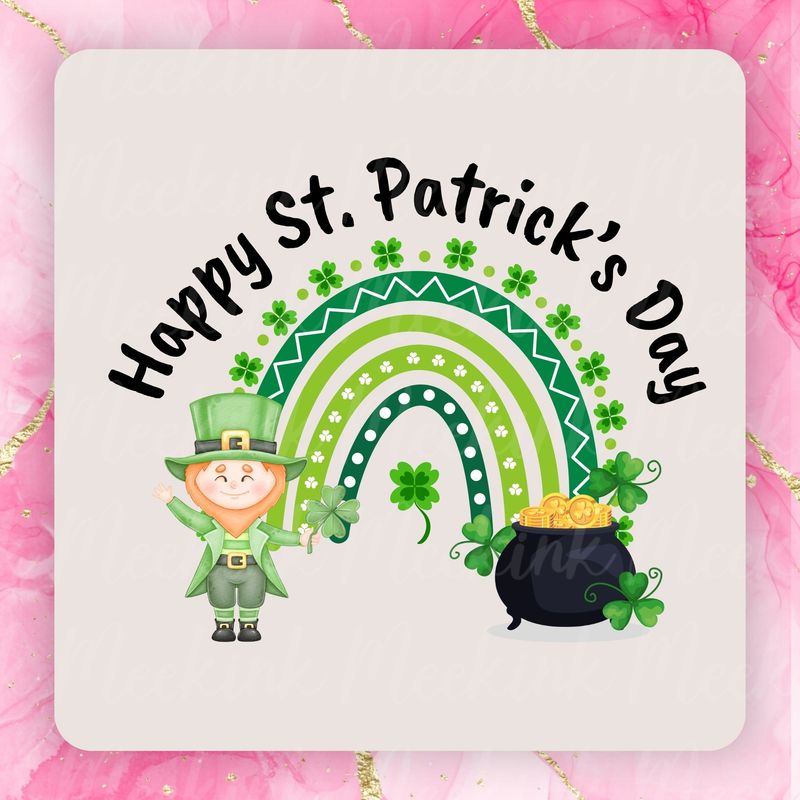Happy St Patricks PNG Digital Design