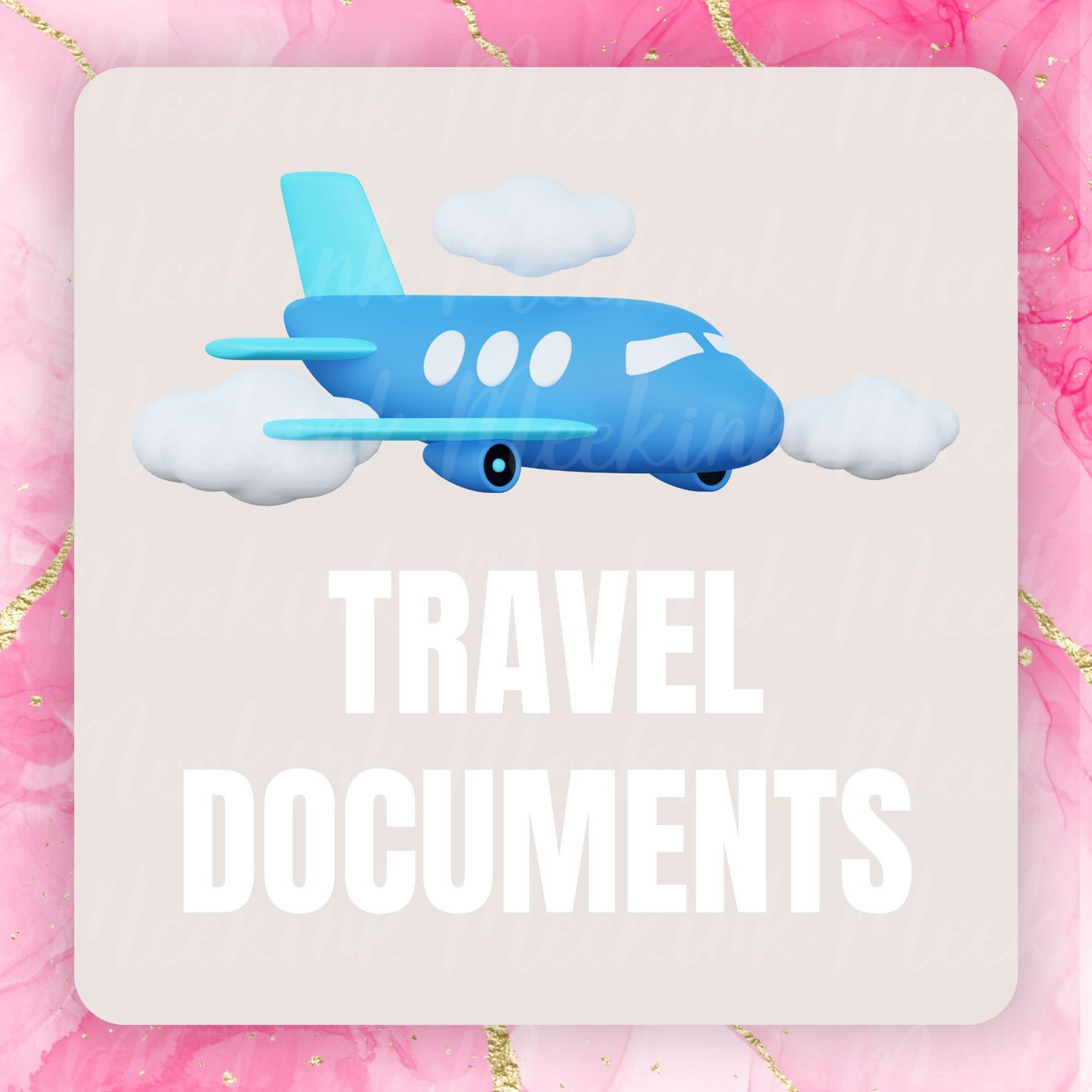 Travel Documents PNG Digital Design