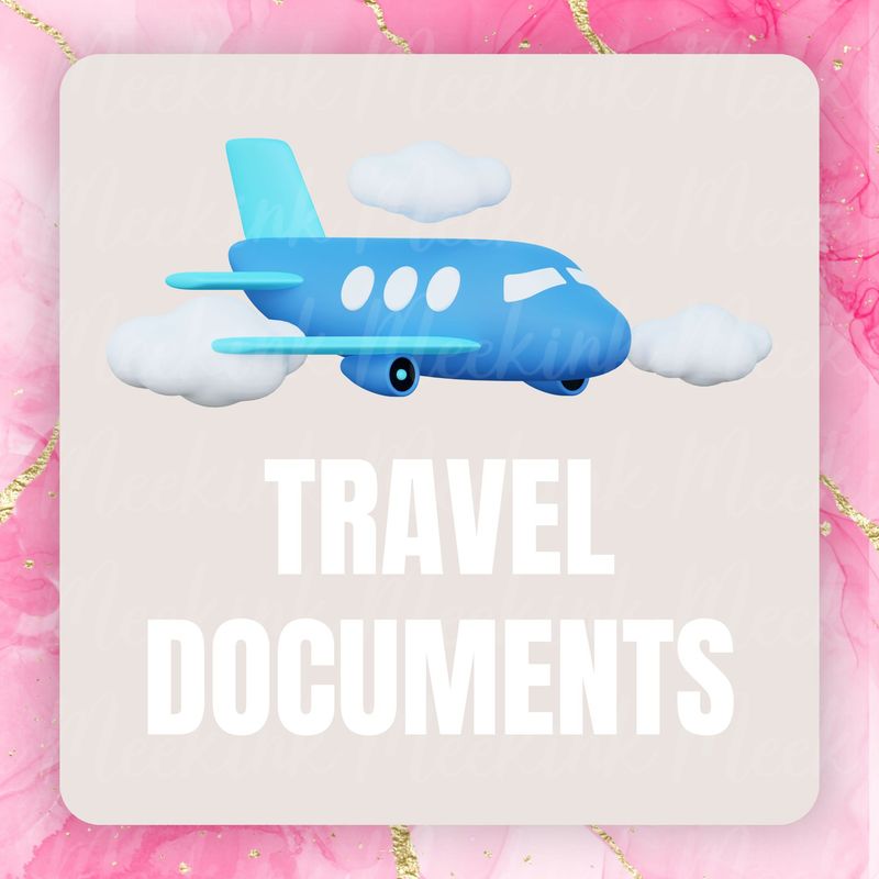 Travel Documents PNG Digital Design